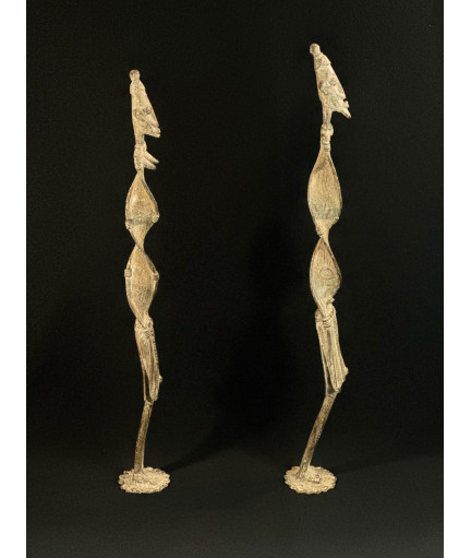 Couple d'ancêtres - Tourbillons - Bronzes Dogon