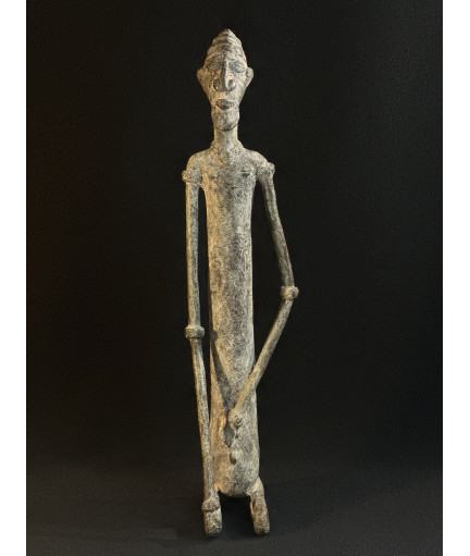 Homme agenouillé - Bronze Bambara