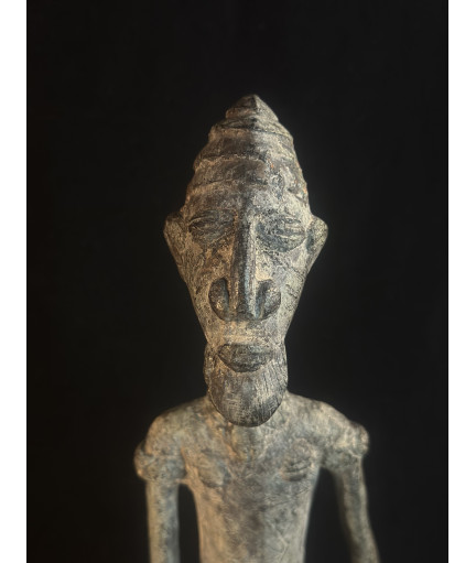 Homme agenouillé - Bronze Bambara