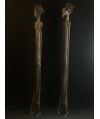 Couple d'hommes-singes - Fétiches - Bronzes Bambara