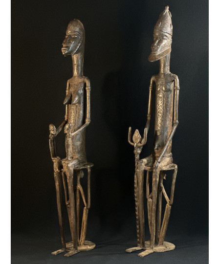 Féticheur et sa famille - Bronzes Bambara