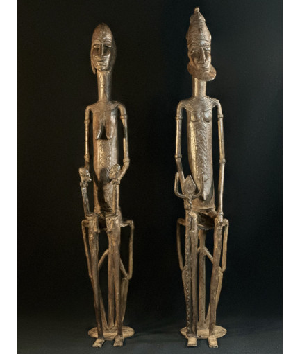 Féticheur et sa famille - Bronzes Bambara