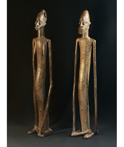 Couple de notables Peuhl - Bronzes Djennenké