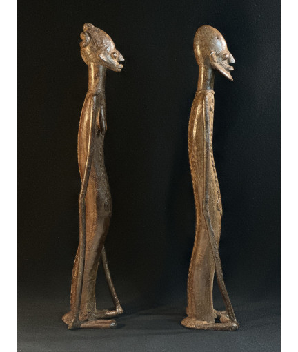 Couple de notables Peuhl - Bronzes Djennenké