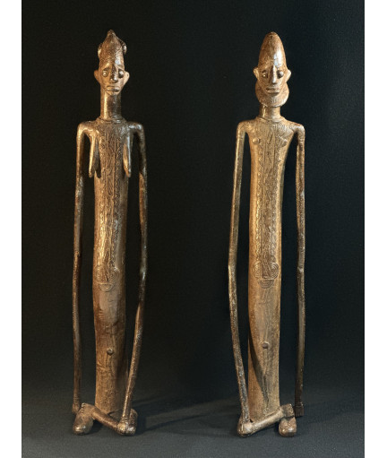 Couple de notables Peuhl - Bronzes Djennenké