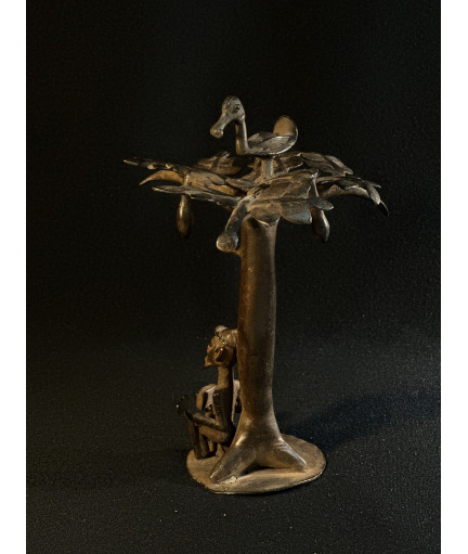 Baobab et agriculteur - Bronze Bambara