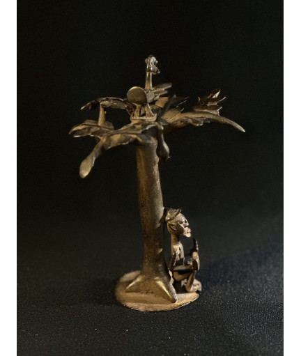 Baobab et agriculteur - Bronze Bambara