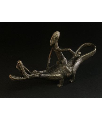 Pêcheur Somono et crocodile...