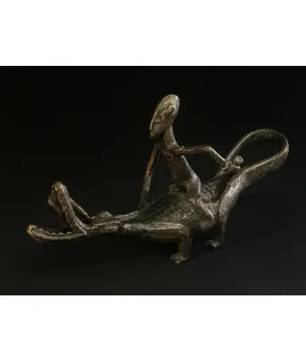 Pêcheur Somono et crocodile...