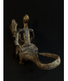 Pêcheur Somono et crocodile - Bronze Dogon