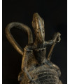 Pêcheur Somono et crocodile - Bronze Dogon