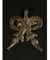 Pendentif deux crocodiles - Debira - Bronze Gan