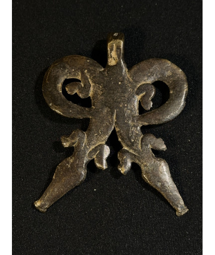 Pendentif deux crocodiles - Debira - Bronze Gan