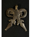 Pendentif deux crocodiles - Debira - Bronze Gan